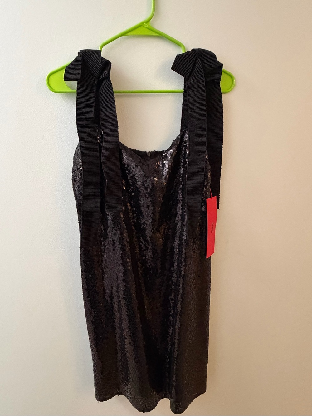 Hugo Boss Black Sequin Tie-Strap Mini Dress